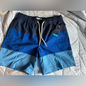 Trinity Blue Board Shorts Quick-Dry Swimwear